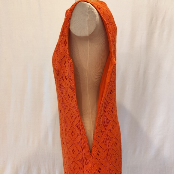 Trina Turk Almost Paradise Bright Orange Lace Mini Dress - Picture 7 of 8
